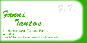 fanni tantos business card